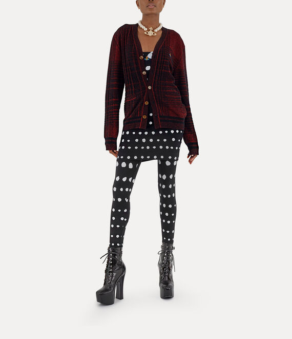 Vivienne Westwood Check Cardigan in BLACK/RED